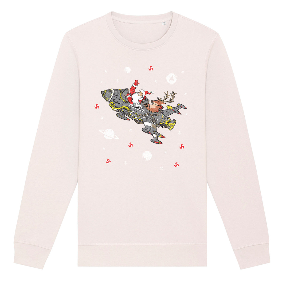 Santa Rocket Christmas | Vintage Rocker Sweatshirt