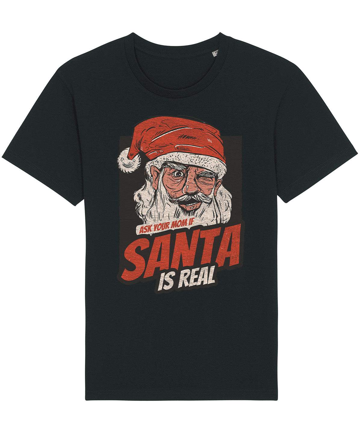 Santa Is Real | Vintage Christmas Rocker T-Shirt Chroma Clothing