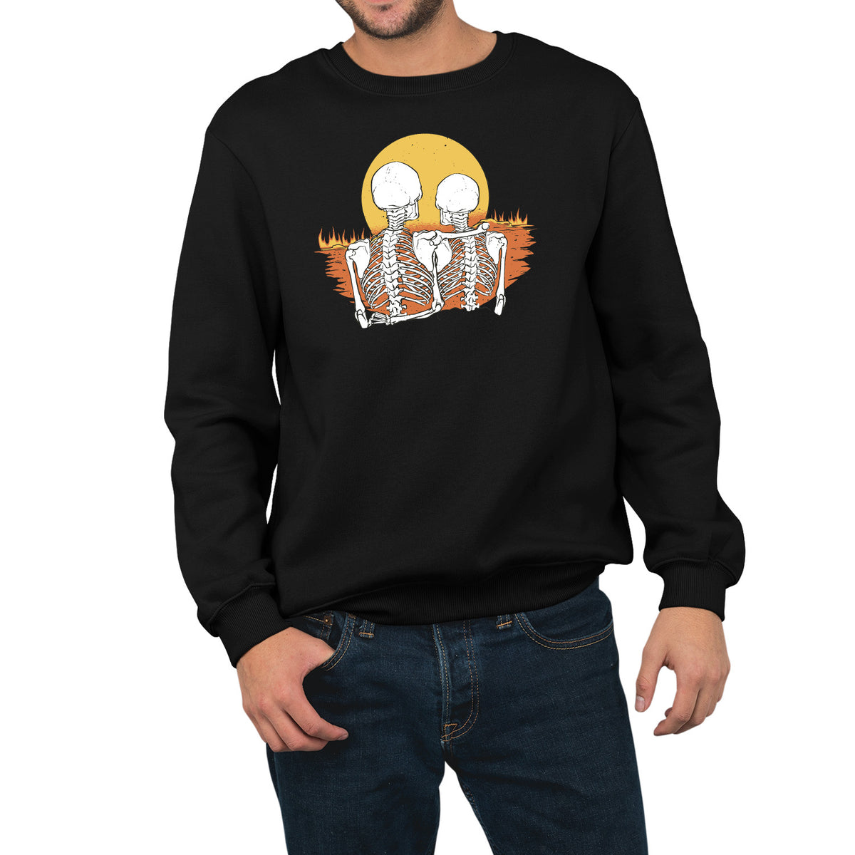 Skeleton Love | Unisex Adult Sweatshirt | Premium Halloween Clothing