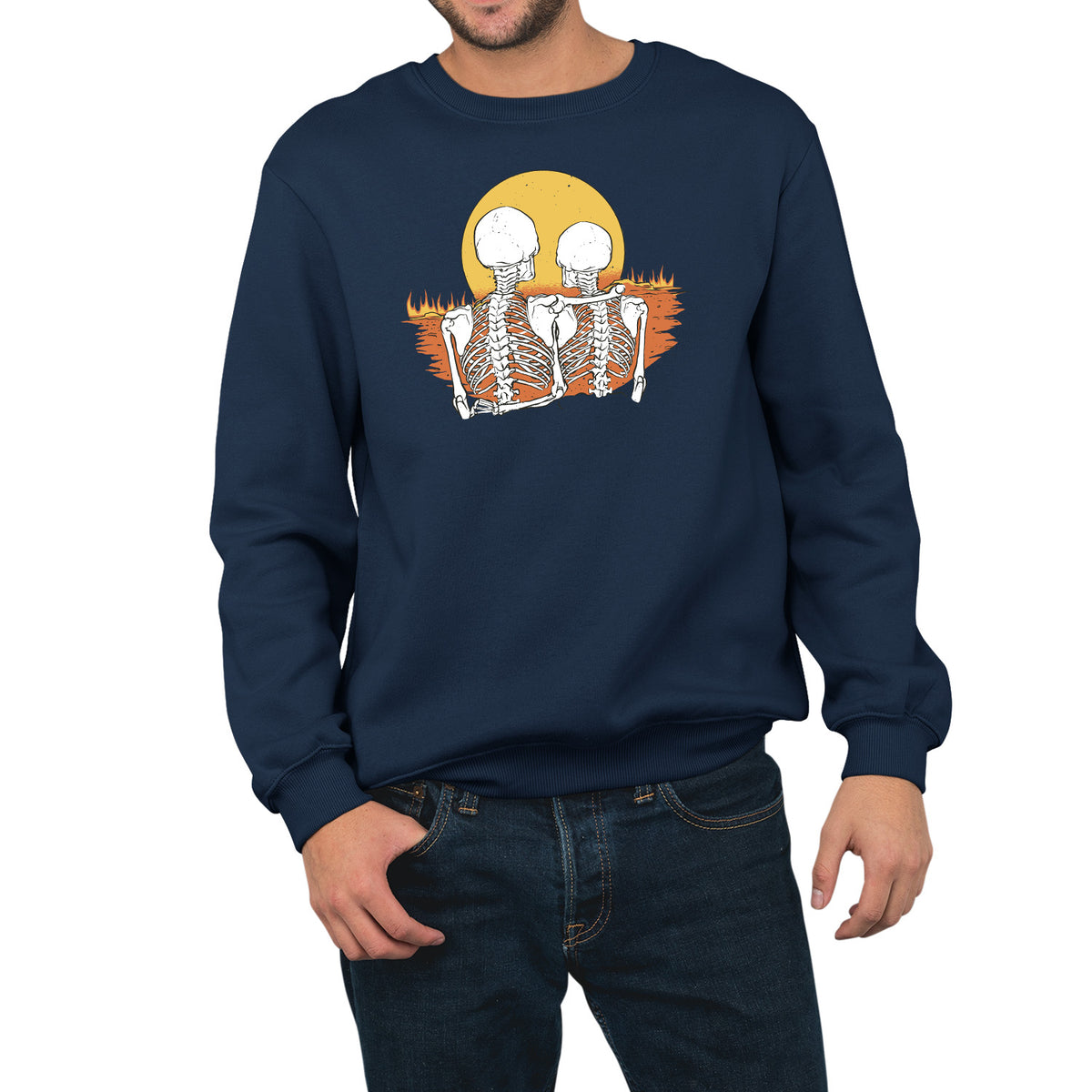 Skeleton Love | Unisex Adult Sweatshirt | Premium Halloween Clothing