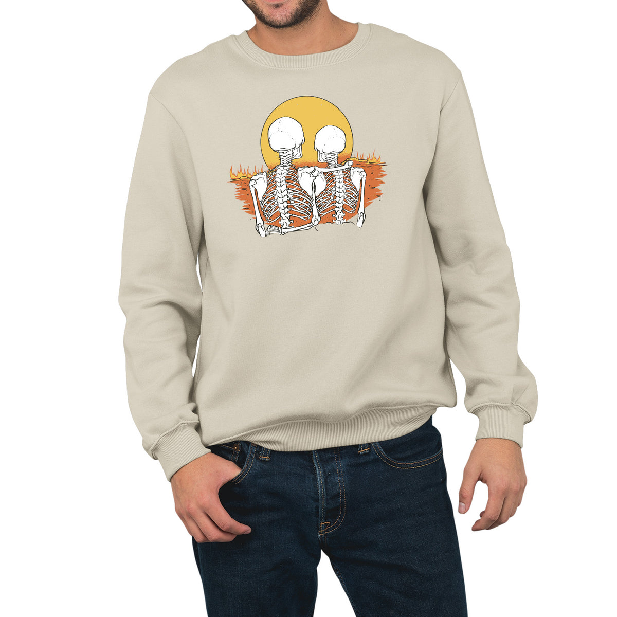 Skeleton Love | Unisex Adult Sweatshirt | Premium Halloween Clothing
