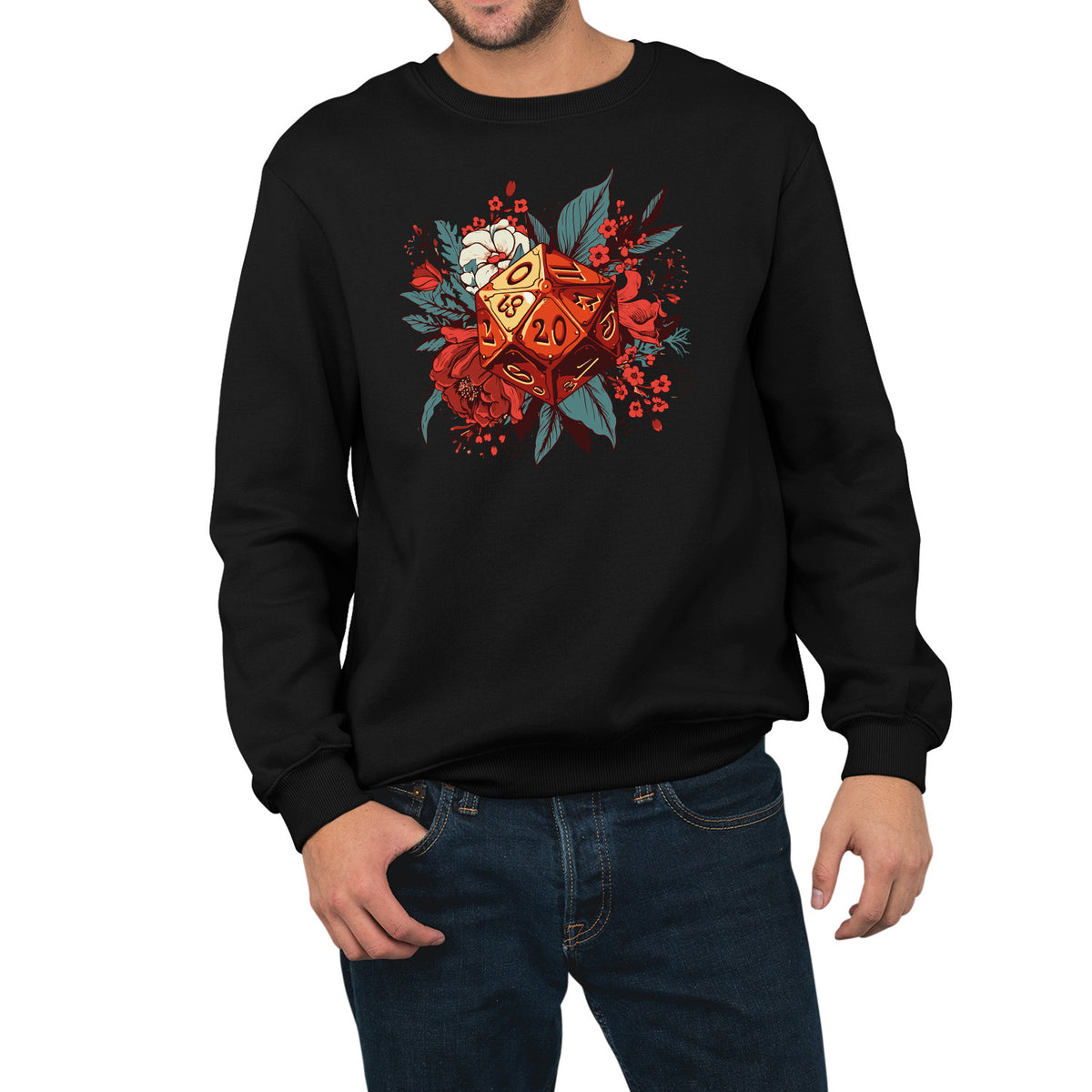 DnD Roll The Dice | Unisex Adult Sweatshirt | Premium Halloween Clothing