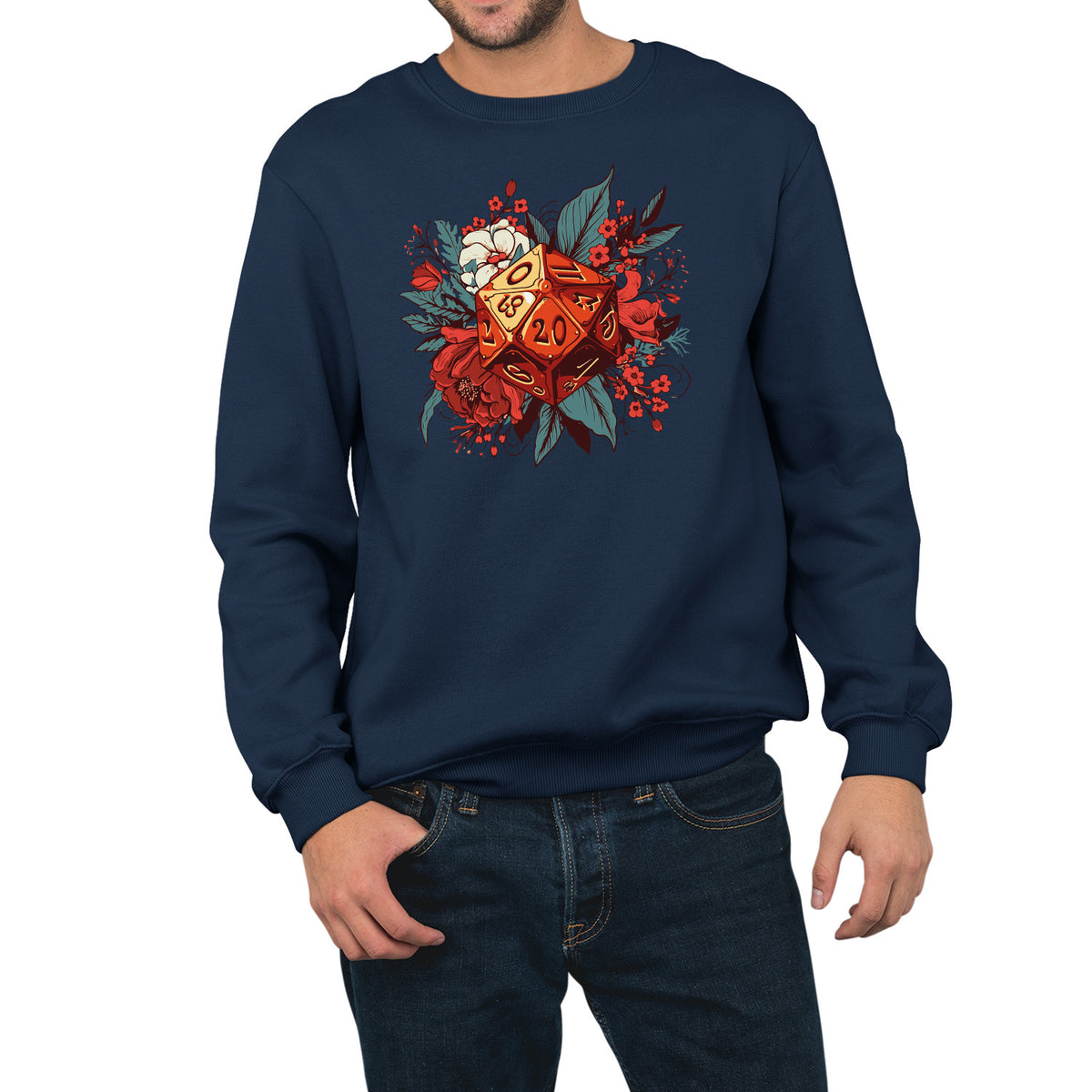 DnD Roll The Dice | Unisex Adult Sweatshirt | Premium Halloween Clothing