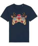 Reindeer Joystick Gamer | Vintage Christmas Rocker T-Shirt