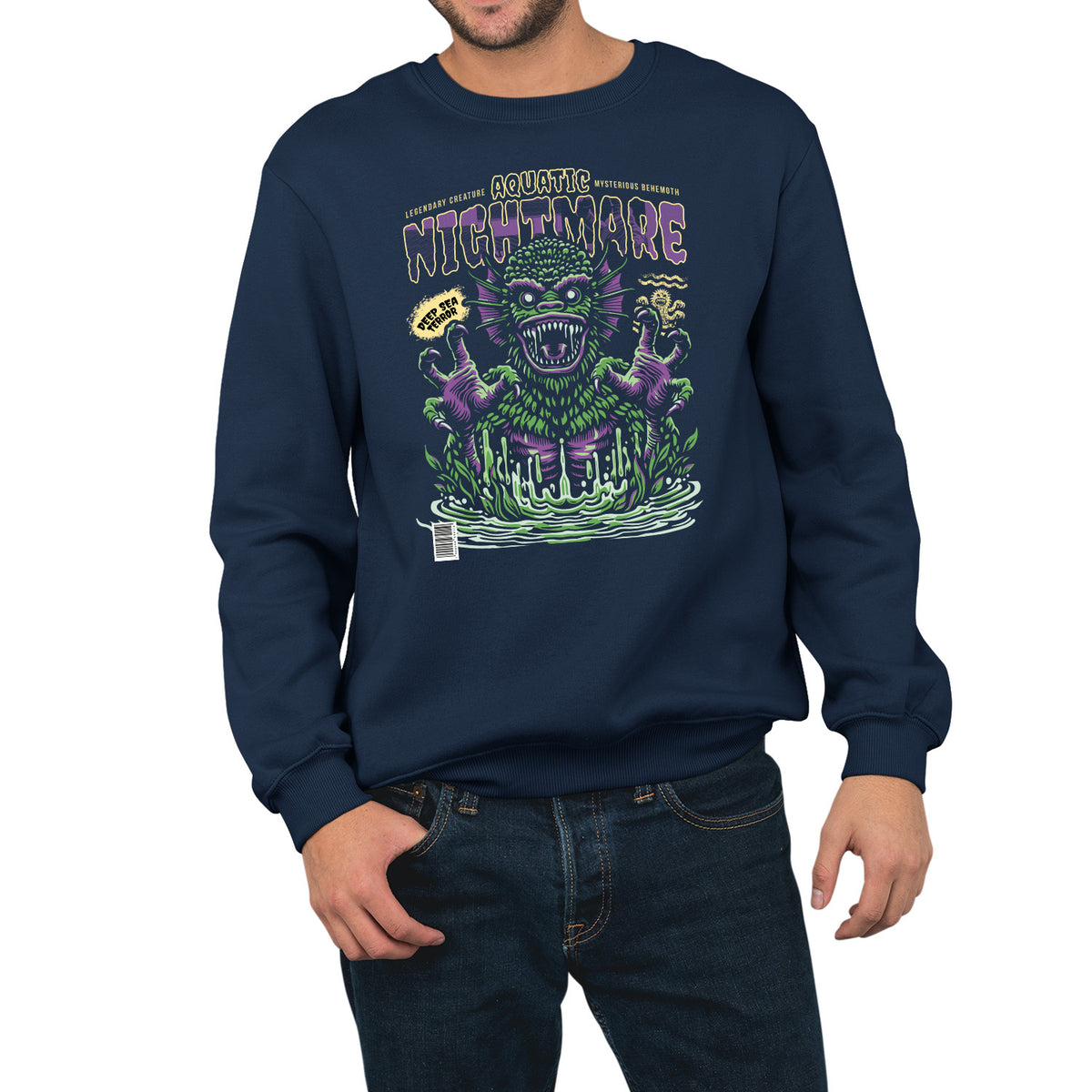 Aquatic Nightmare | Unisex Adult Sweatshirt | Premium Halloween Clothing