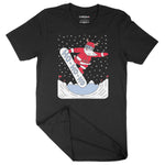 Snowboarding Santa | Unisex Christmas T-Shirt Chroma Clothing
