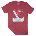 Snowboarding Santa | Unisex Christmas T-Shirt Chroma Clothing
