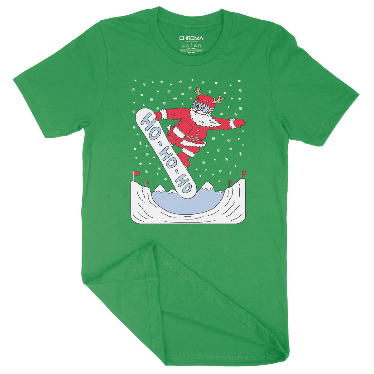 Snowboarding Santa | Unisex Christmas T-Shirt Chroma Clothing