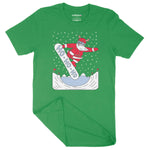 Snowboarding Santa | Unisex Christmas T-Shirt Chroma Clothing