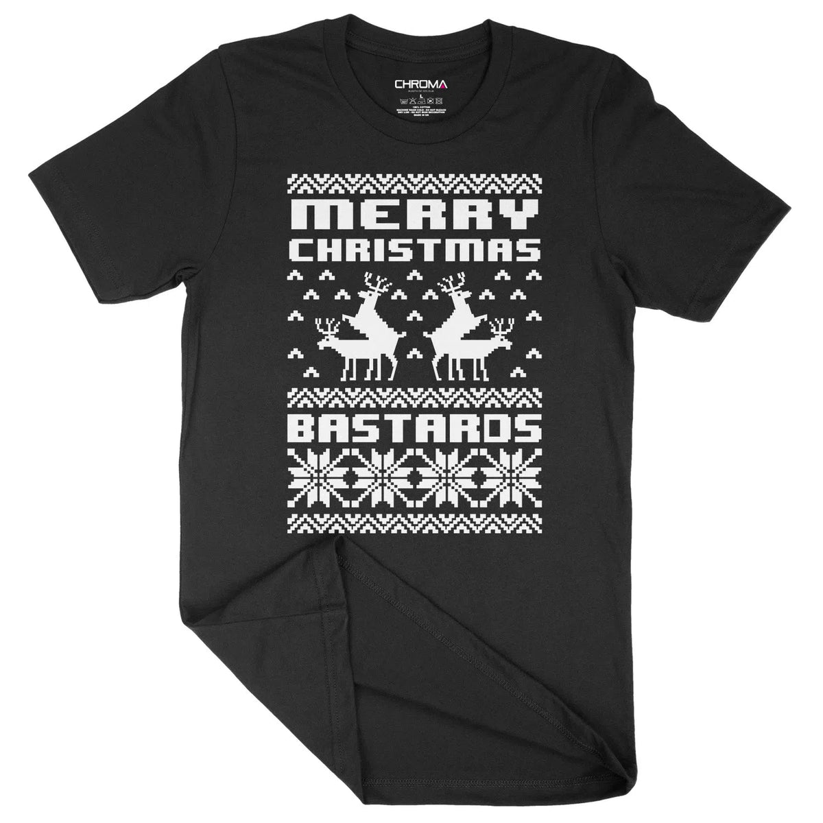Merry Christmas Reindeers | Unisex Christmas T-Shirt Chroma Clothing