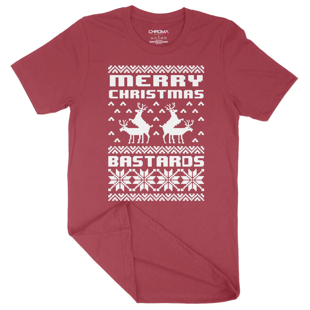 Merry Christmas Reindeers | Unisex Christmas T-Shirt Chroma Clothing
