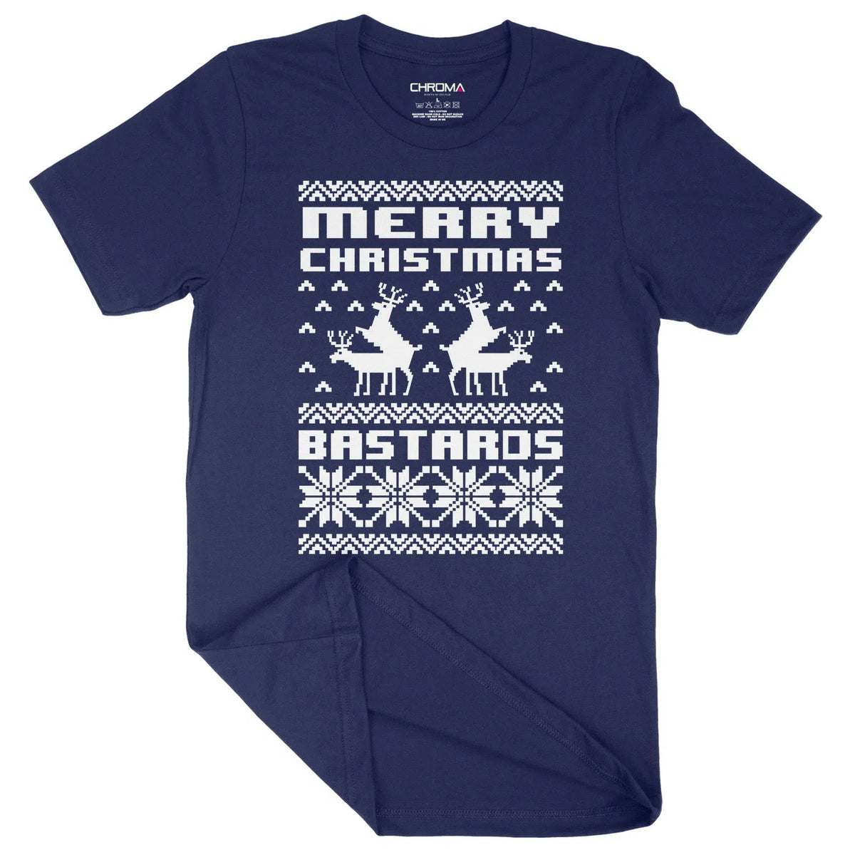 Merry Christmas Reindeers | Unisex Christmas T-Shirt Chroma Clothing