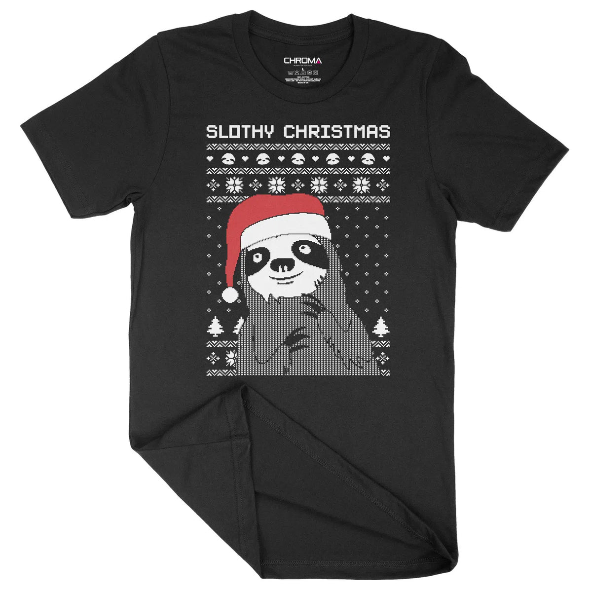 Slothy Christmas | Unisex Christmas T-Shirt Chroma Clothing