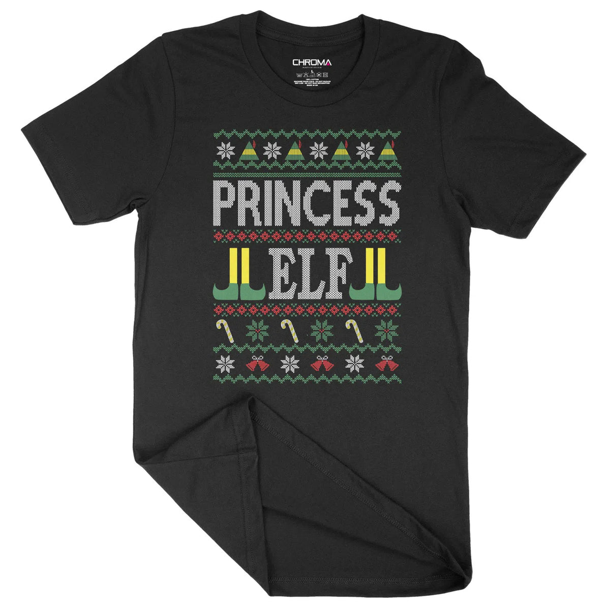 Princess Elf Festive Stitch | Unisex Christmas T-Shirt Chroma Clothing