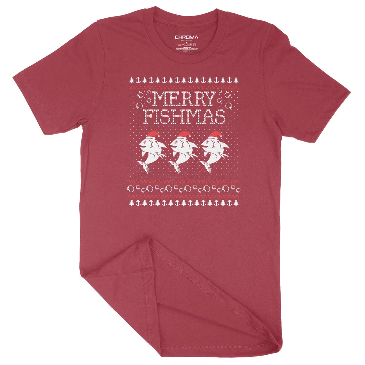 Merry Fishmas Festive Fun | Unisex Christmas T-Shirt Chroma Clothing