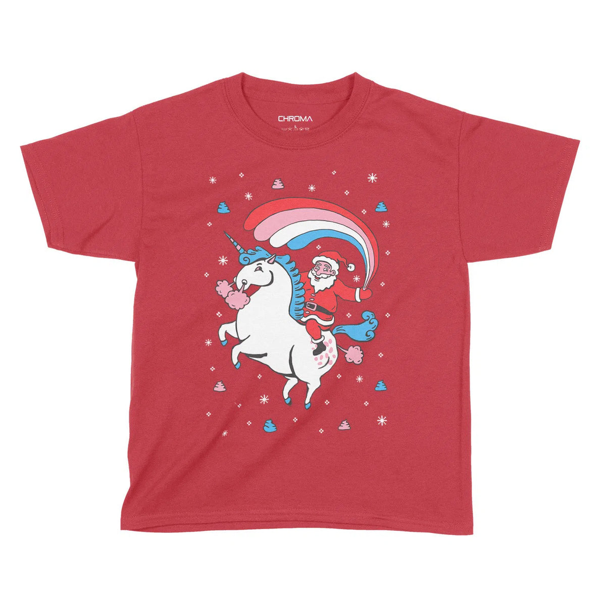 Santa's Wild Unicorn | Kids Christmas T-Shirt Chroma Clothing