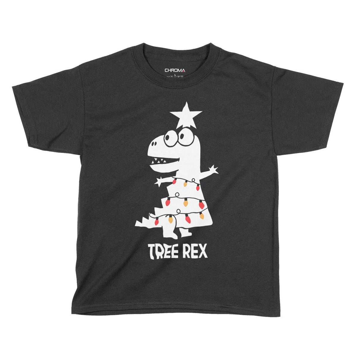 Tree Rex Festive Fun Shirt | Kids Christmas T-Shirt Chroma Clothing
