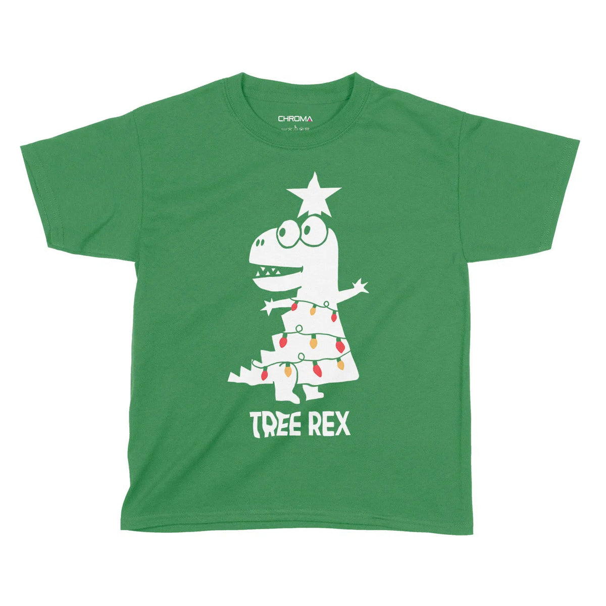 Tree Rex Festive Fun Shirt | Kids Christmas T-Shirt Chroma Clothing