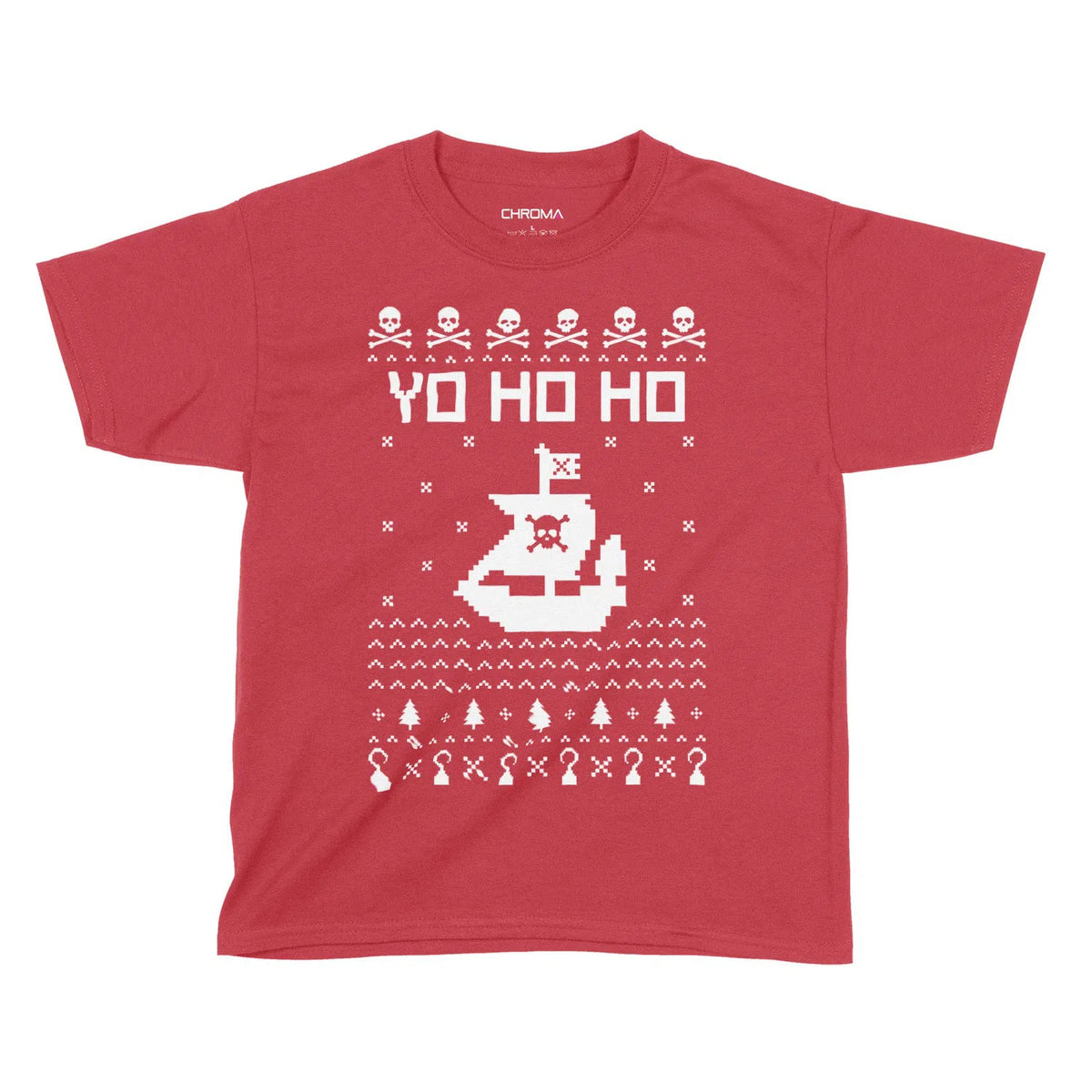 Yo Ho Ho Pirate Festive Stitch | Kids Christmas T-Shirt Chroma Clothing