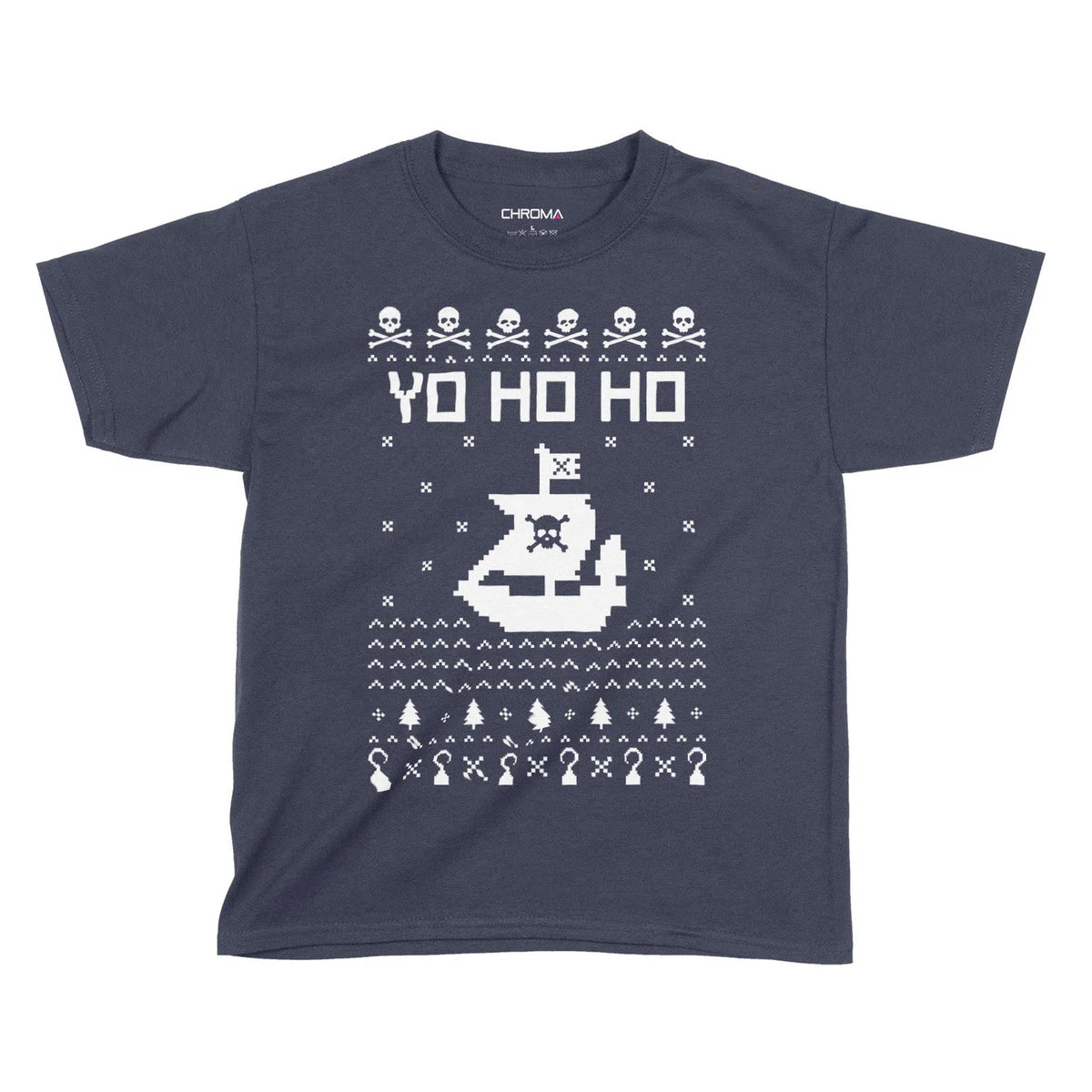 Yo Ho Ho Pirate Festive Stitch | Kids Christmas T-Shirt Chroma Clothing