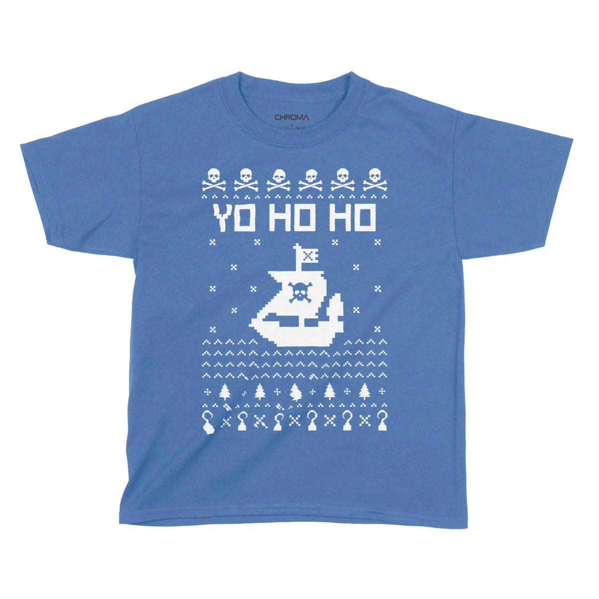 Yo Ho Ho Pirate Festive Stitch | Kids Christmas T-Shirt Chroma Clothing