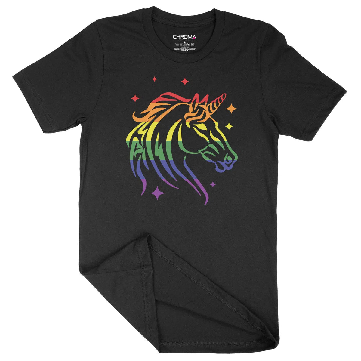 Rainbow Unicorn LGBTQ | Unisex Adult T-Shirt Chroma Clothing