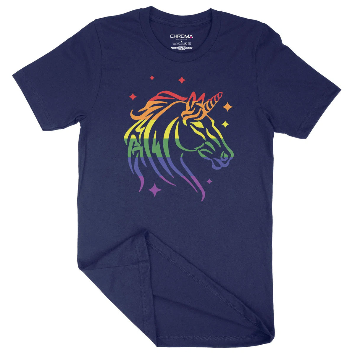 Rainbow Unicorn LGBTQ | Unisex Adult T-Shirt Chroma Clothing