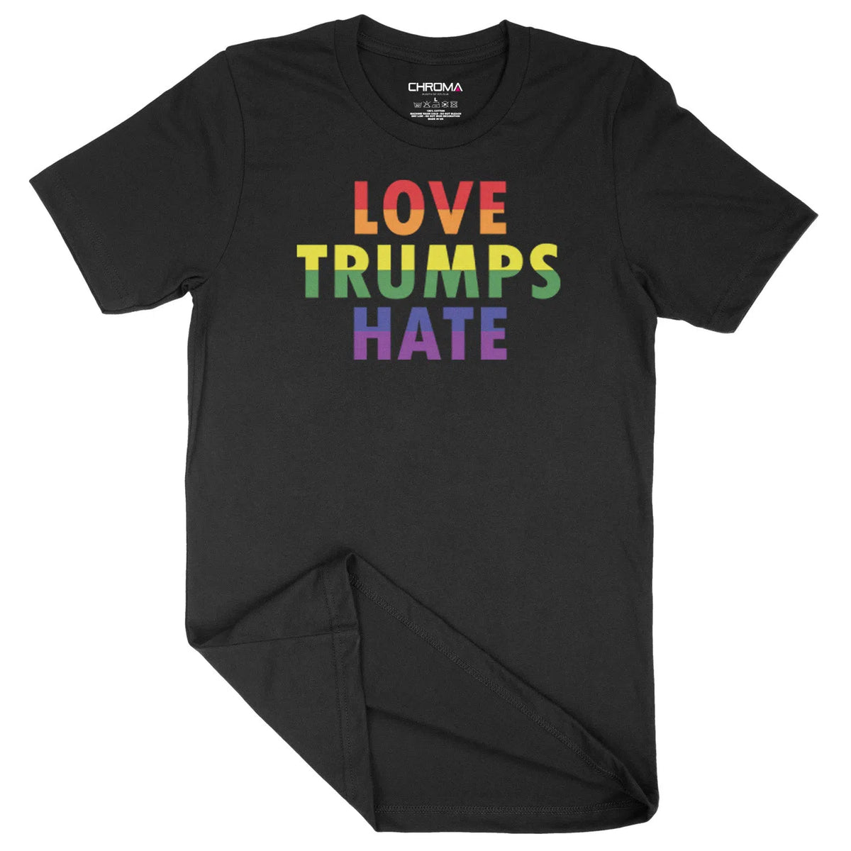 Love Trump Hate LGBTQ | Unisex Adult T-Shirt Chroma Clothing