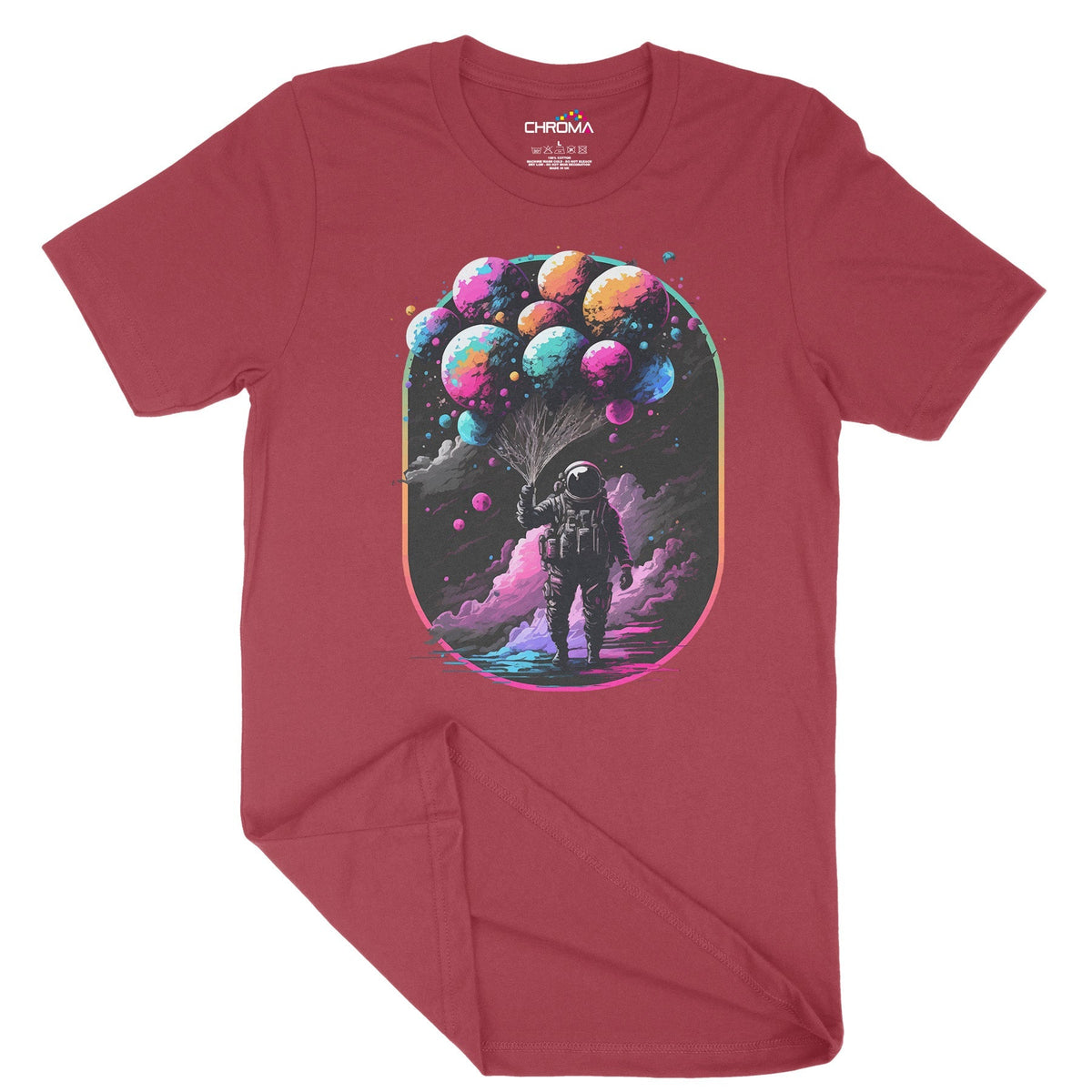 Astro Balloons Unisex Adult T-Shirt Chroma Clothing