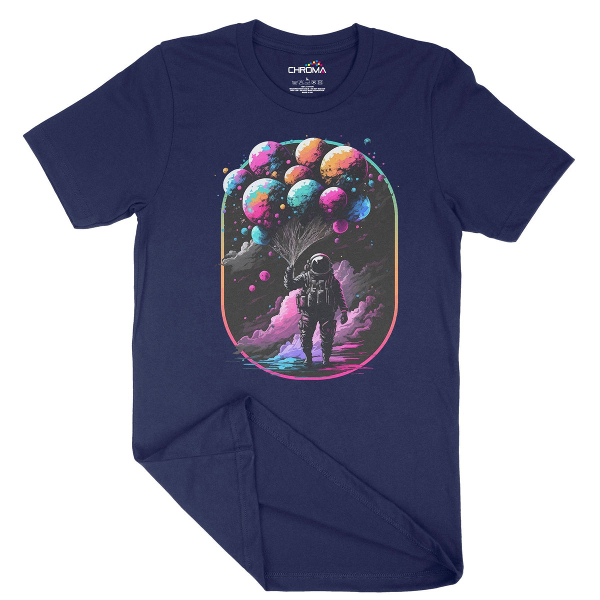 Astro Balloons Unisex Adult T-Shirt Chroma Clothing