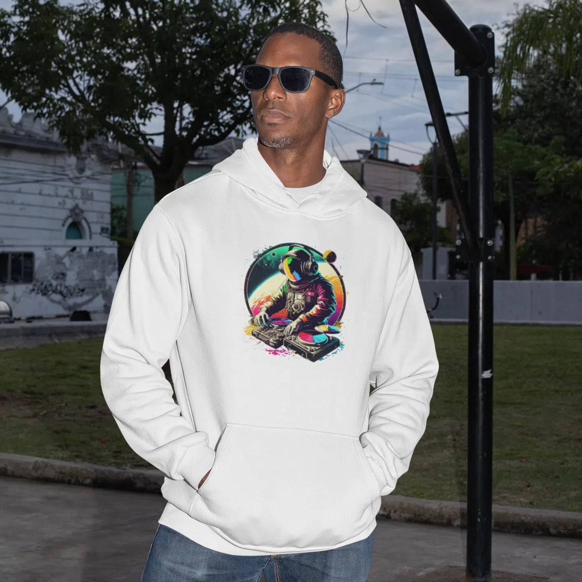 Astro Dj Unisex Adult Pullover Hoodie Chroma Clothing