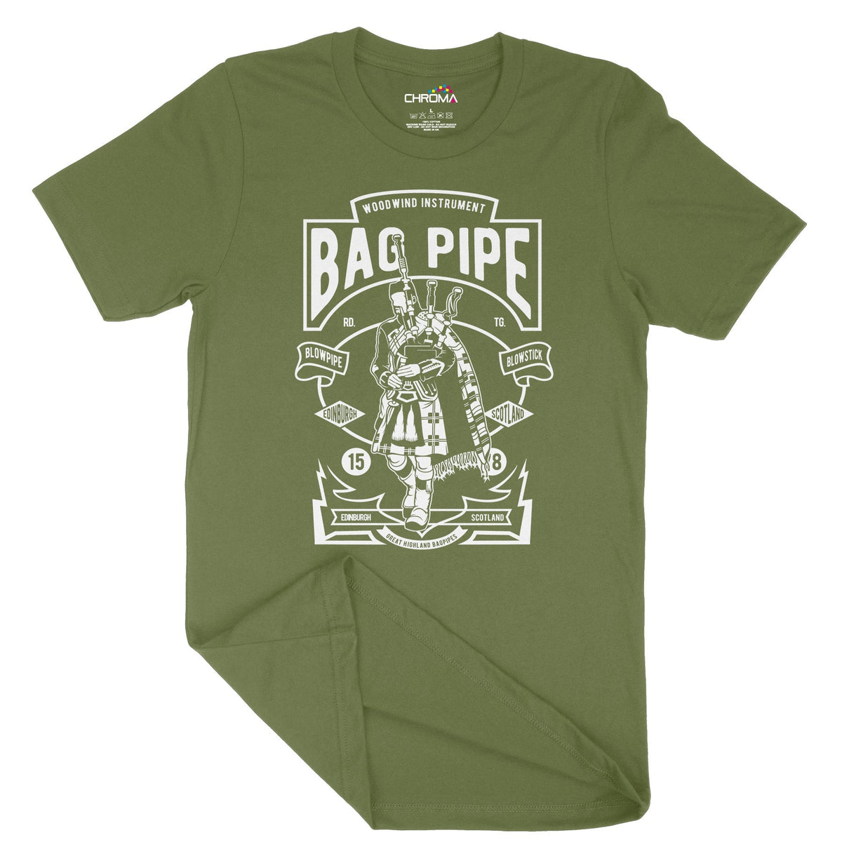 Bagpipe Club | Vintage Adult T-Shirt | Classic Vintage Clothing Chroma Clothing
