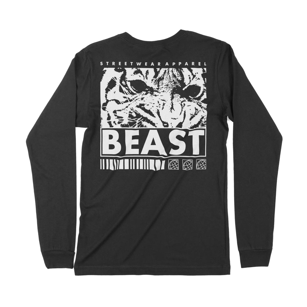 Beast | Back Print | Long-Sleeve T-Shirt | Premium Quality Streetwear Chroma Clothing