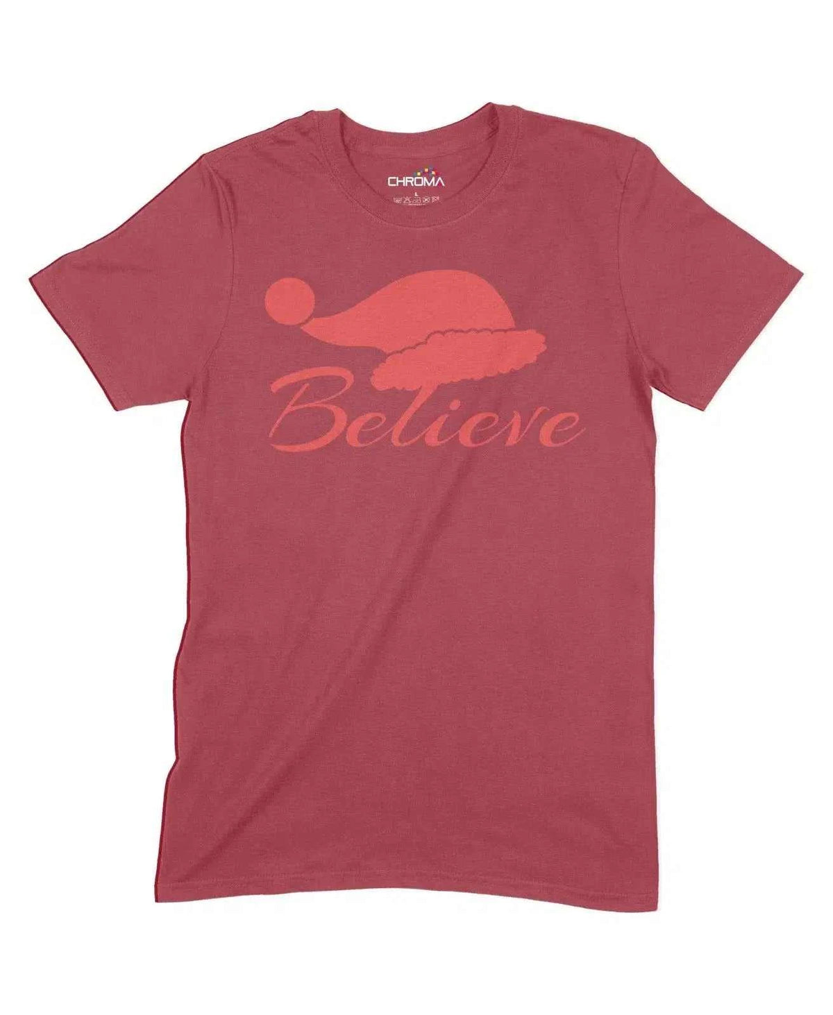 Believe Santa Unisex Adult T-Shirt Chroma Clothing
