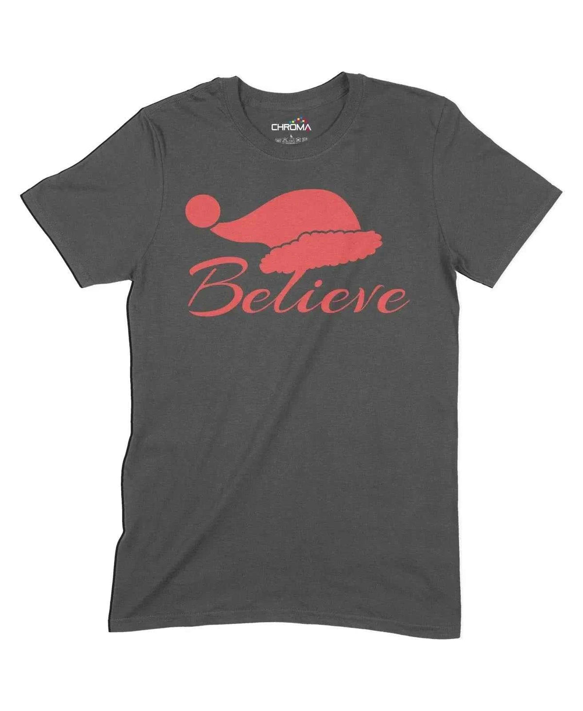 Believe Santa Unisex Adult T-Shirt Chroma Clothing