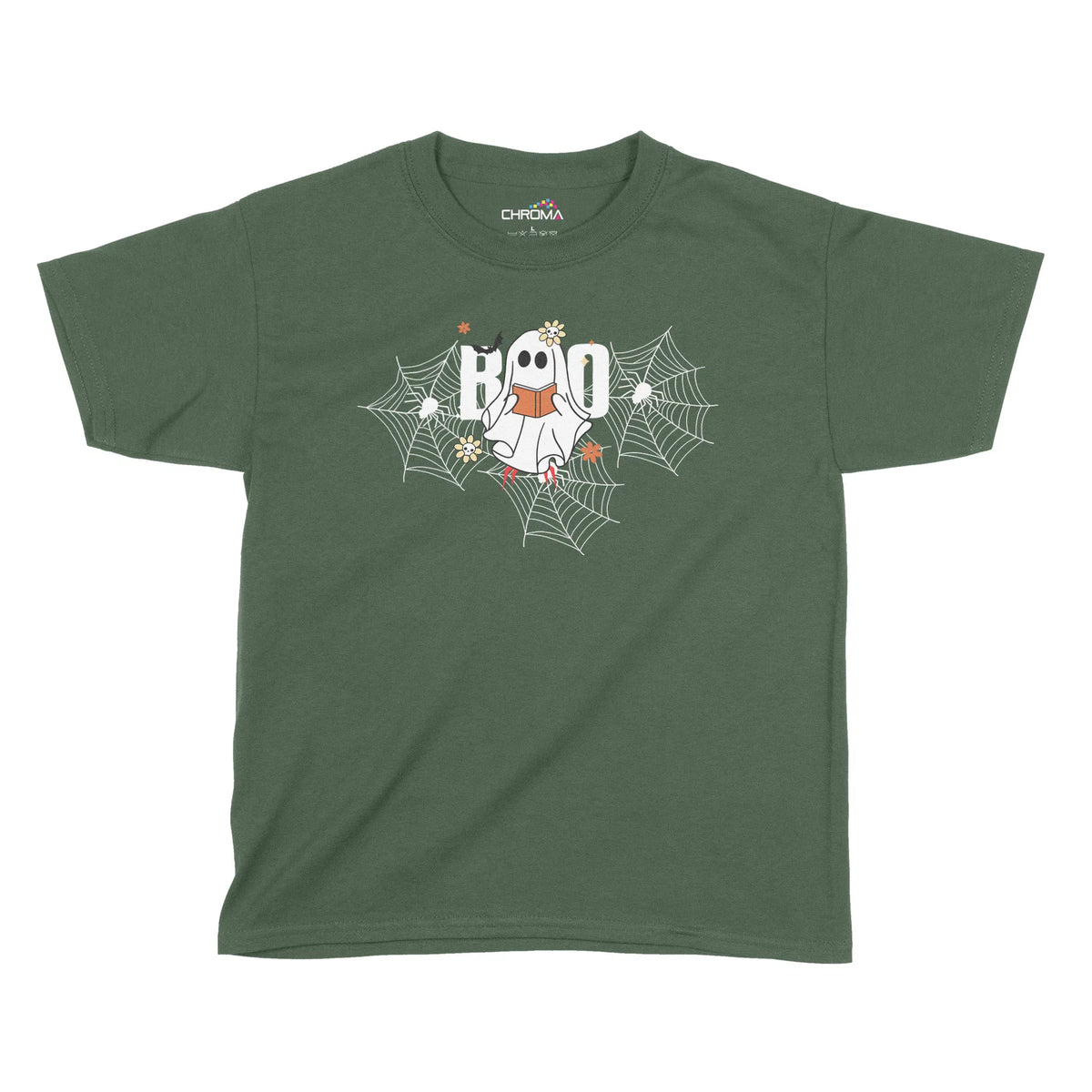 Boo Ghost Halloween Kids T-Shirt | Premium Halloween Clothing Chroma Clothing