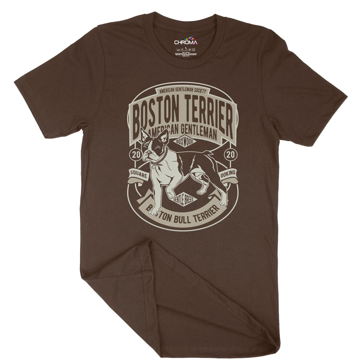 Boston Terrier | Vintage Adult T-Shirt | Classic Vintage Clothing Chroma Clothing