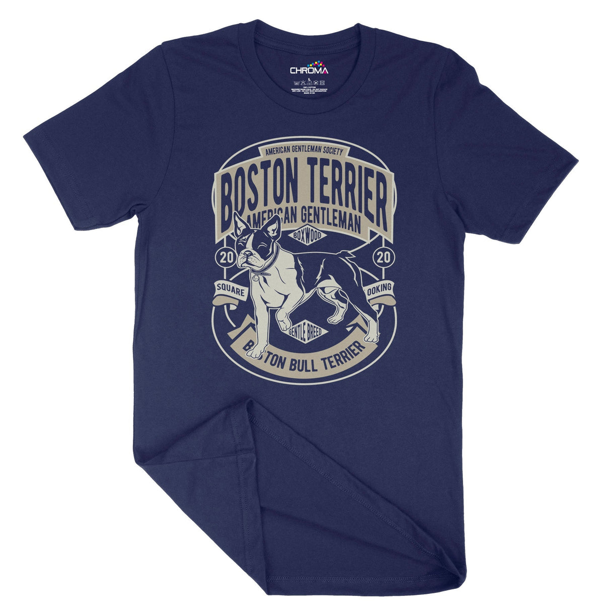 Boston Terrier | Vintage Adult T-Shirt | Classic Vintage Clothing Chroma Clothing