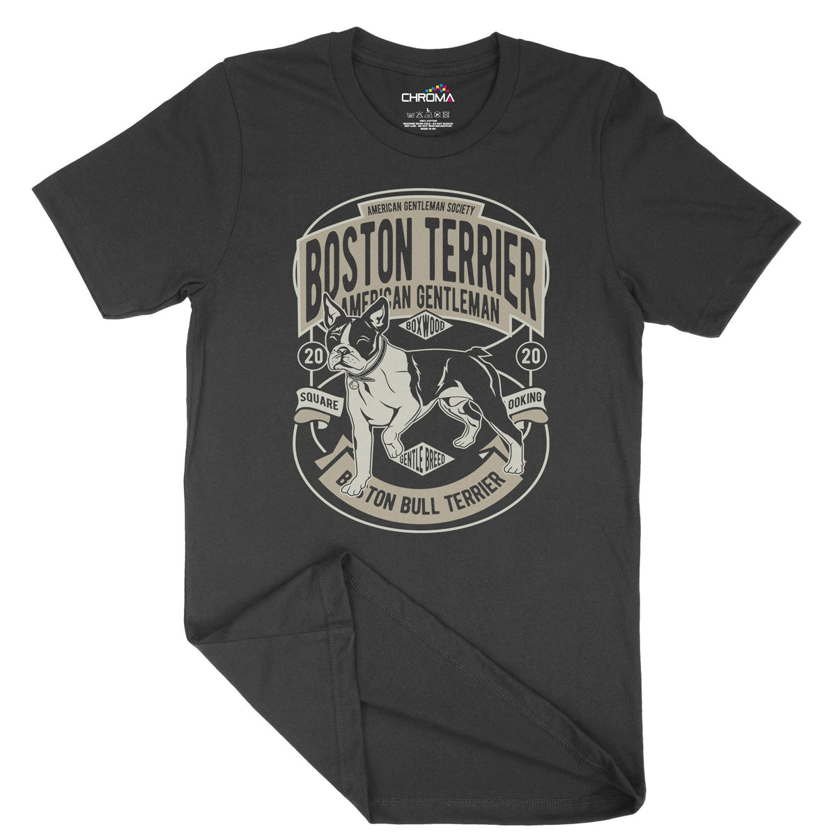 Boston Terrier | Vintage Adult T-Shirt | Classic Vintage Clothing Chroma Clothing