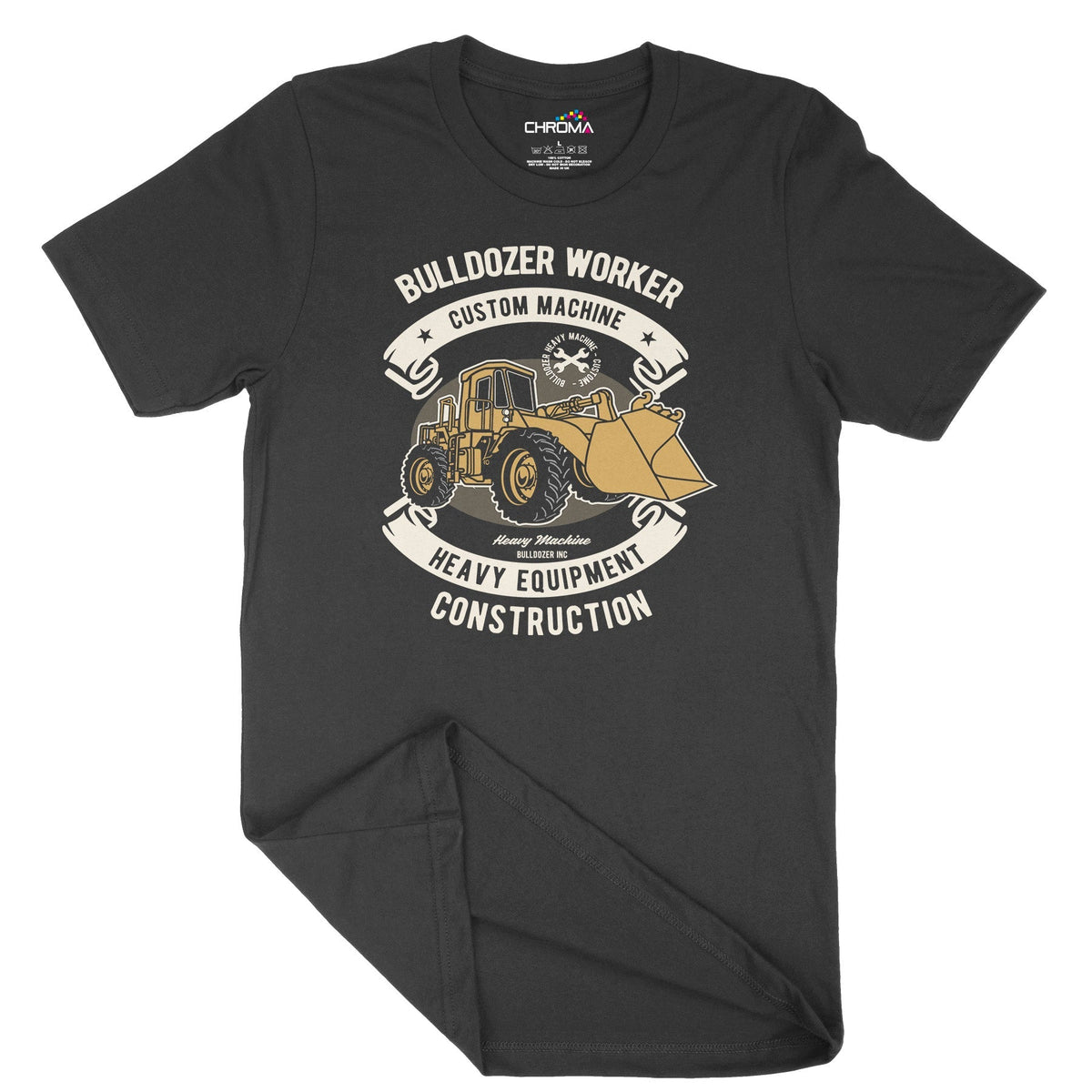 Bulldozer Construction | Vintage Adult T-Shirt | Classic Vintage Cloth Chroma Clothing