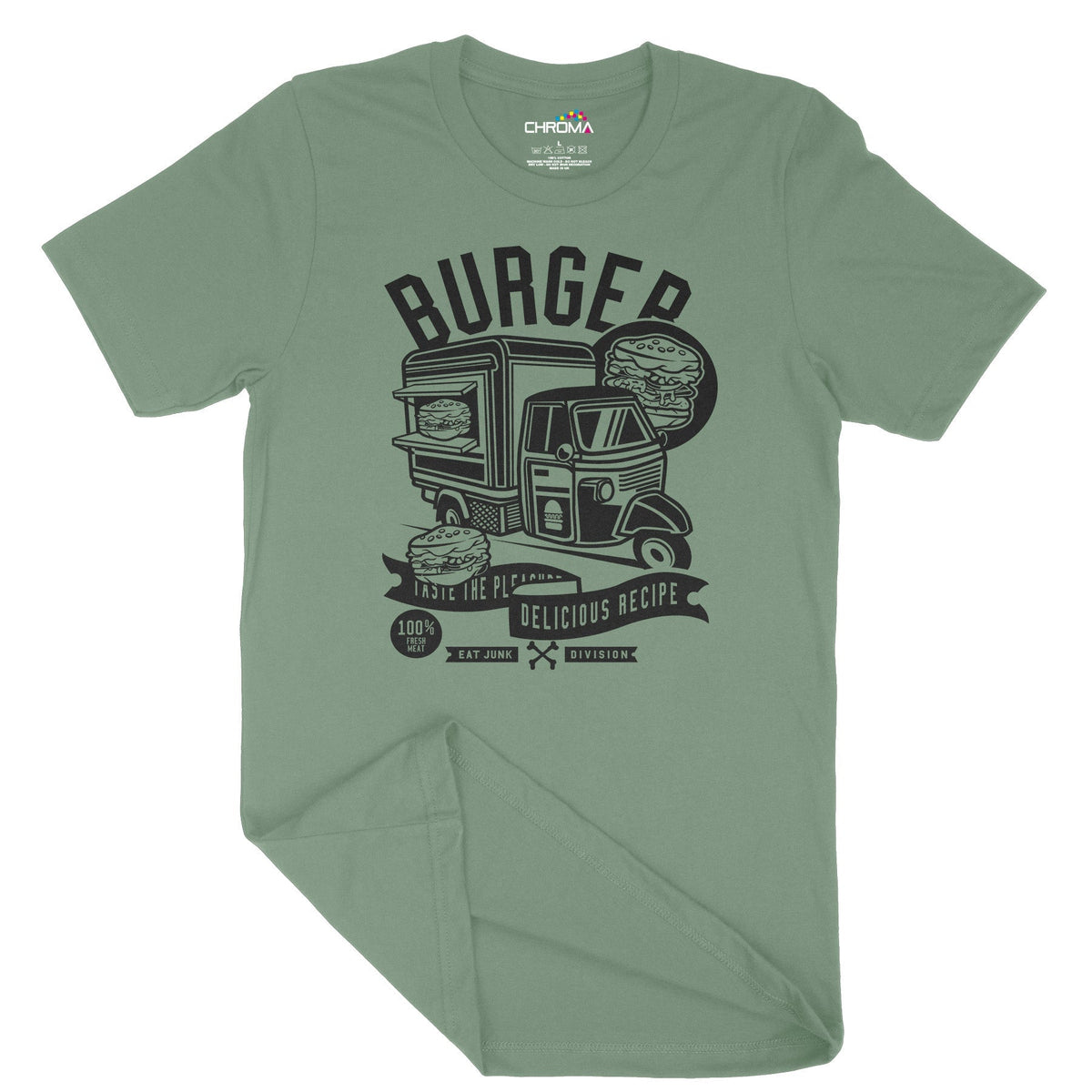 Burger Van | Vintage Adult T-Shirt | Classic Vintage Clothing Chroma Clothing