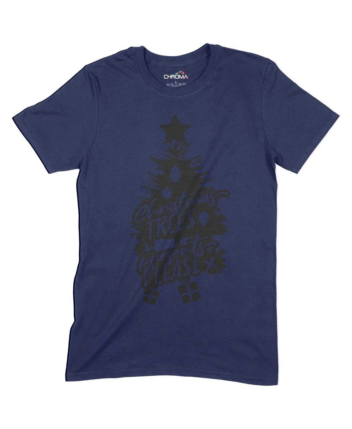 Christmas Tree Presents Please Unisex Adult T-Shirt Chroma Clothing