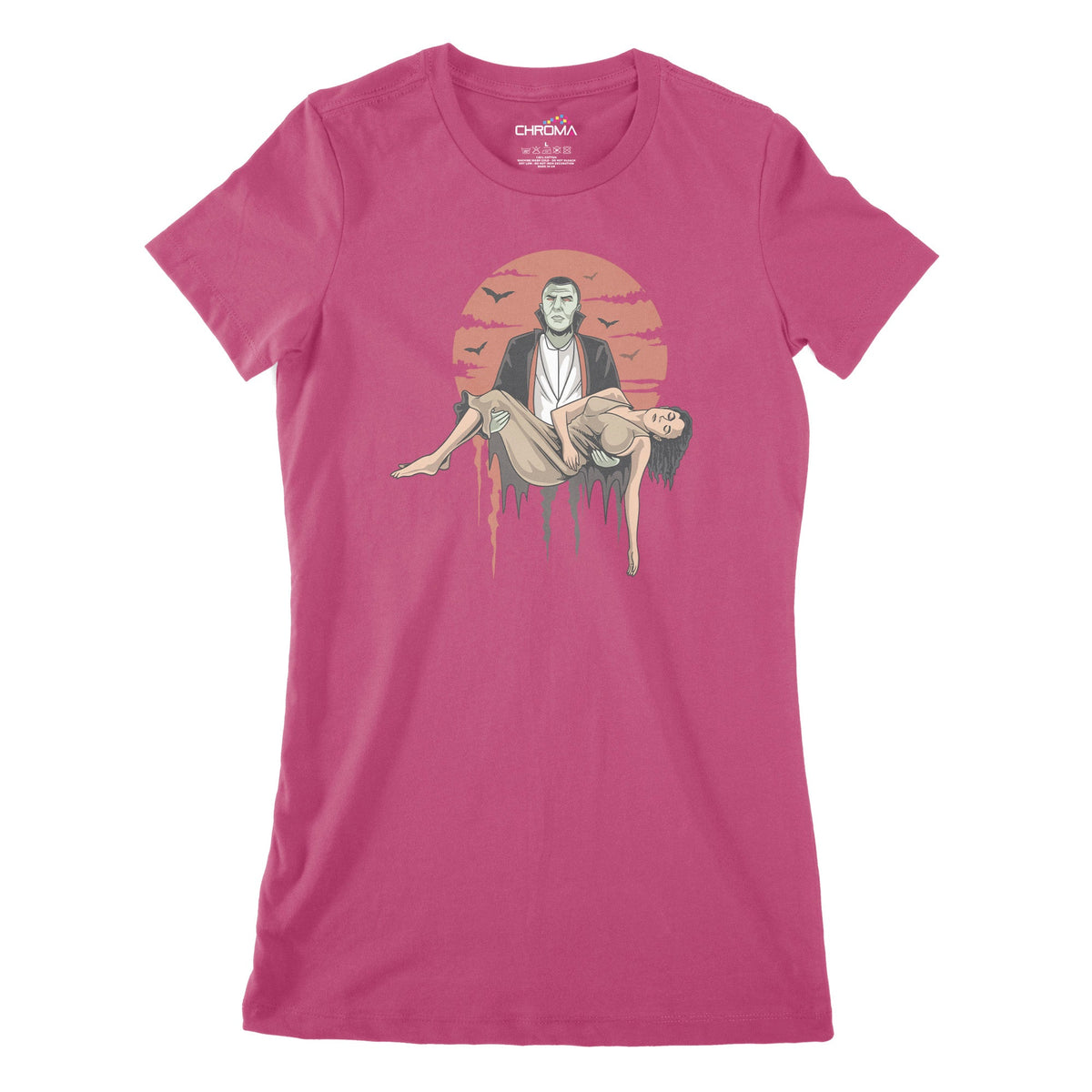 Classic Dracula Women's Classic Fitted T-Shirt | Premium Halloween Clo Chroma Clothing