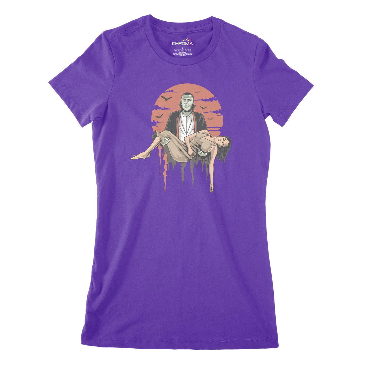 Classic Dracula Women's Classic Fitted T-Shirt | Premium Halloween Clo Chroma Clothing