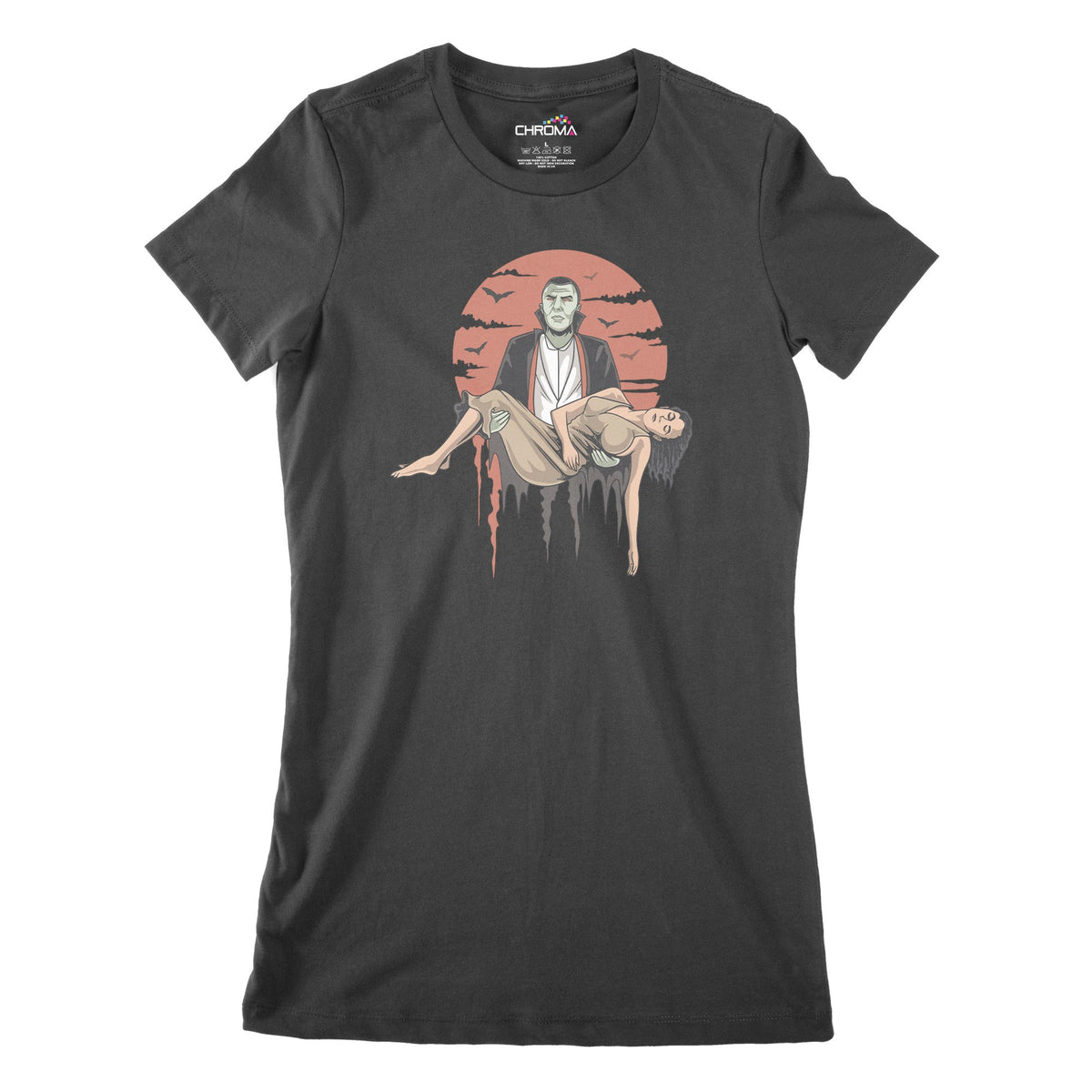 Classic Dracula Women's Classic Fitted T-Shirt | Premium Halloween Clo Chroma Clothing