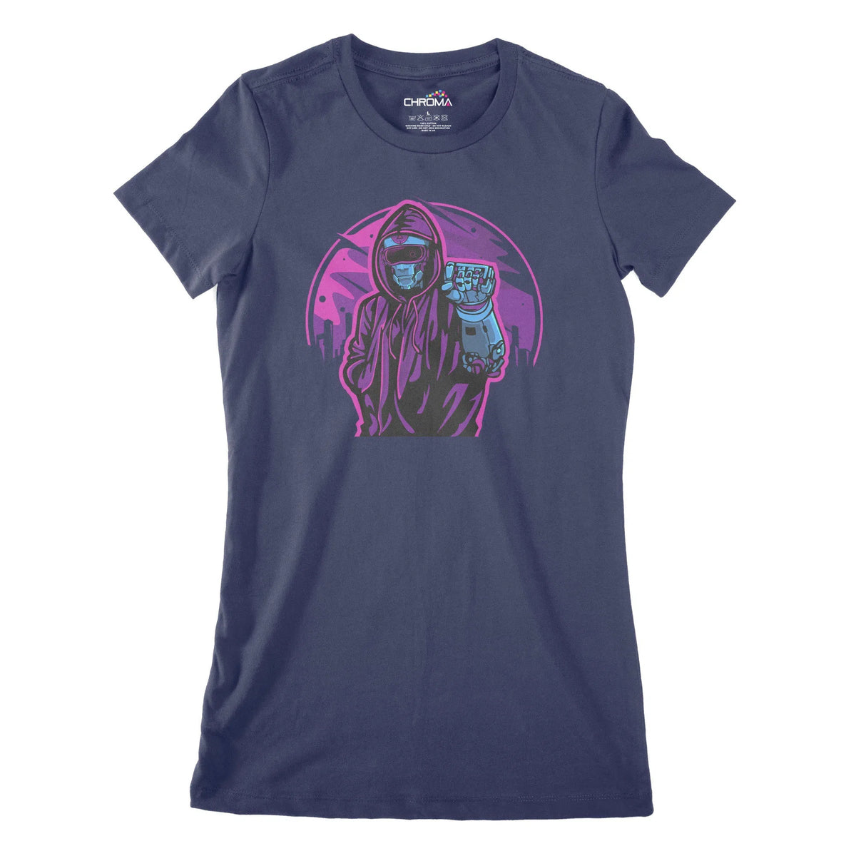 Cyber Hacker Cyberpunk Women's Classic Fitted T-Shirt | Premium Qualit Chroma Clothing
