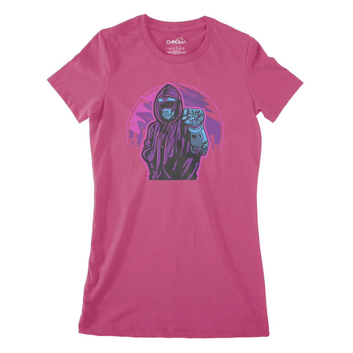 Cyber Hacker Cyberpunk Women's Classic Fitted T-Shirt | Premium Qualit Chroma Clothing