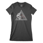 Cyborg Head Mono Cyberpunk Women's Classic Fitted T-Shirt | Premium Qu Chroma Clothing
