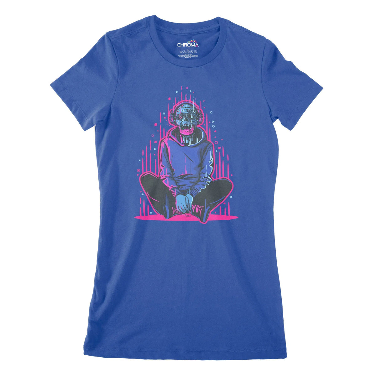 Cyborg Meditation Cyberpunk Women's Classic Fitted T-Shirt | Premium Q Chroma Clothing