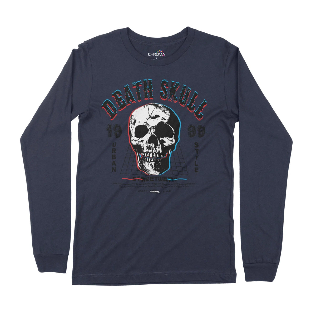 Death Skull | Long-Sleeve T-Shirt | Premium Quality Streetwear Chroma Clothing
